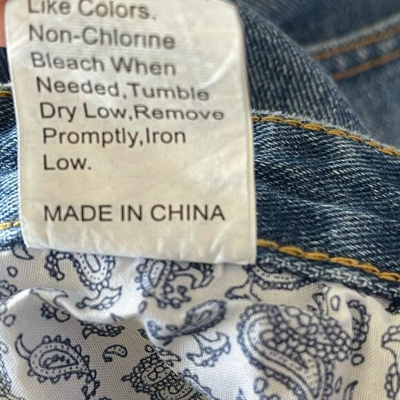 PUDR Small Jean Shorts Distressed Frayed Hems Pockets High-Rise Medium Wash Blue - Picture 6 of 6